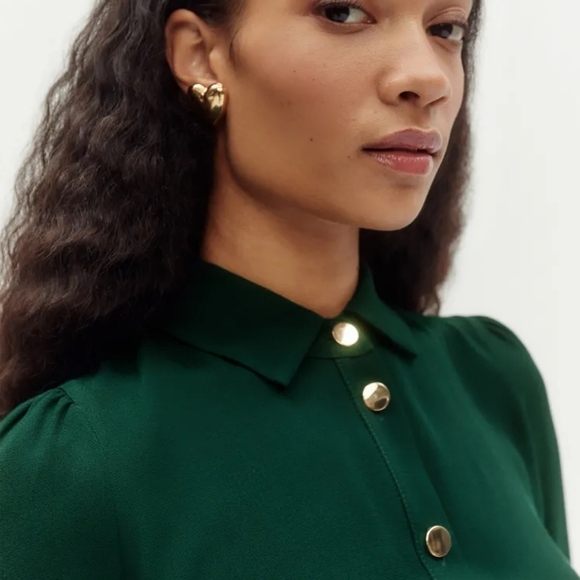 Reformation Hugh Dress in Forest size 6 NWT - Picture 6 of 14